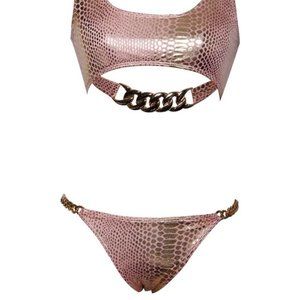 Santorini Pink Gold Two Piece Swimsuit